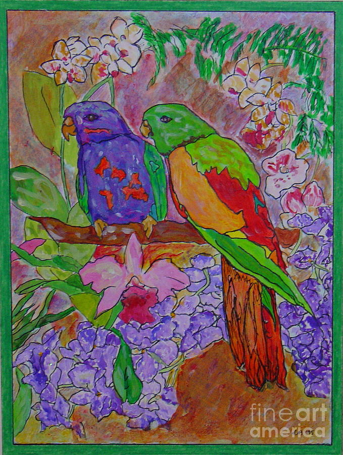 Nesting Painting by Leila Atkinson Nesting Painting by Leila Atkinson