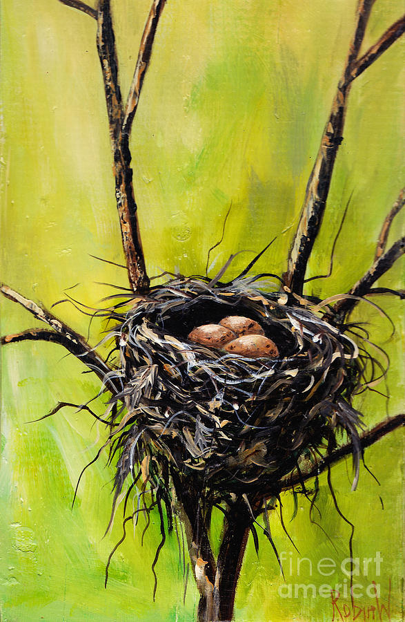 Nesting V Painting by Robin Wiesneth