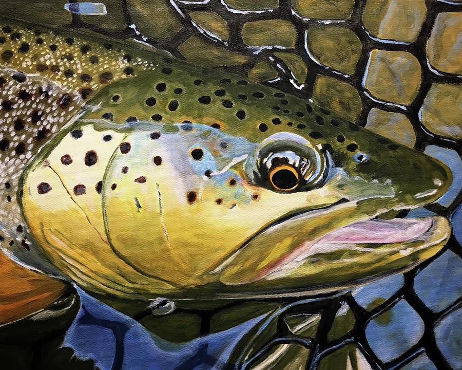 Net fish and chill Painting by Phil Watford | Fine Art America