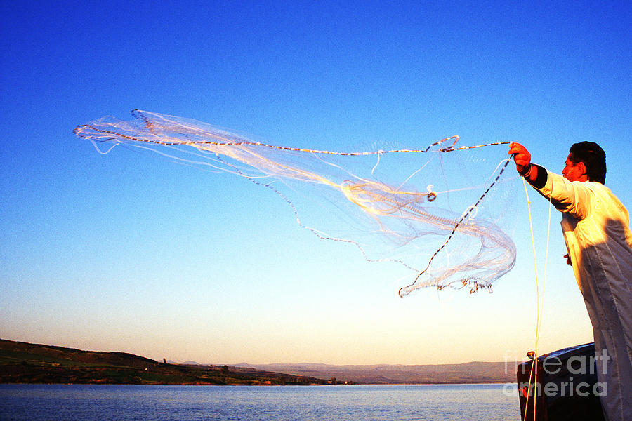 Net Fishing Sea of Galilee Photograph by Thomas R Fletcher