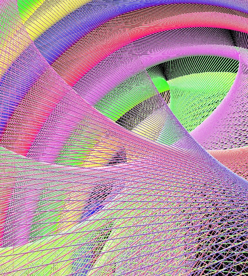 Rainbow Digital Art - Net Rainbow by Jim Young