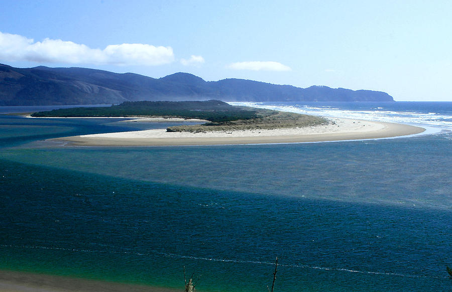 Netarts Bay Spit with Cape Lookout in Background Photograph by Margaret Hood