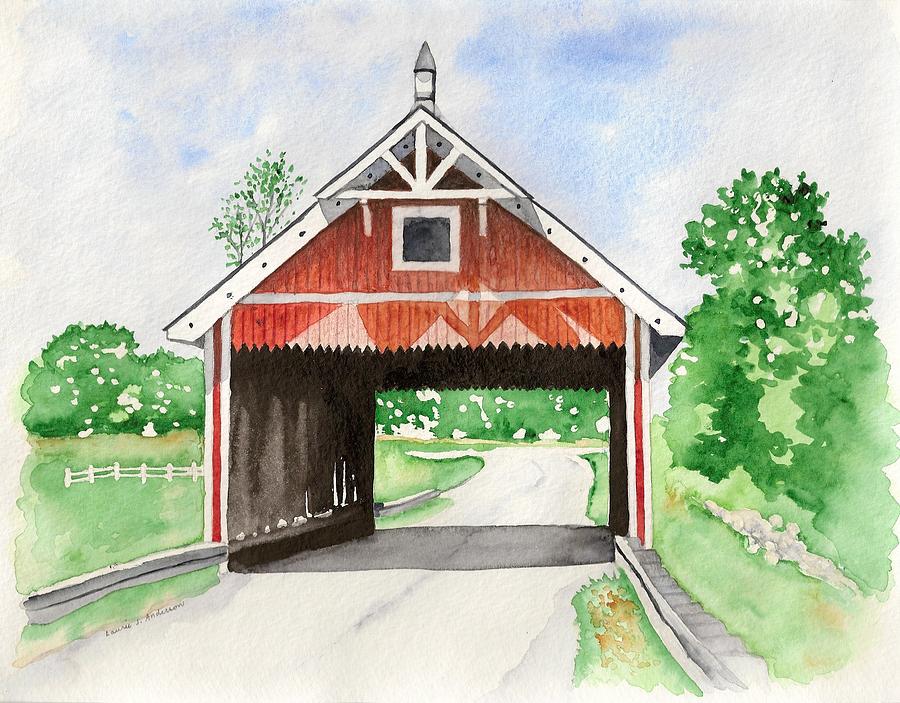 Netcher Road Bridge Painting by Laurie Anderson