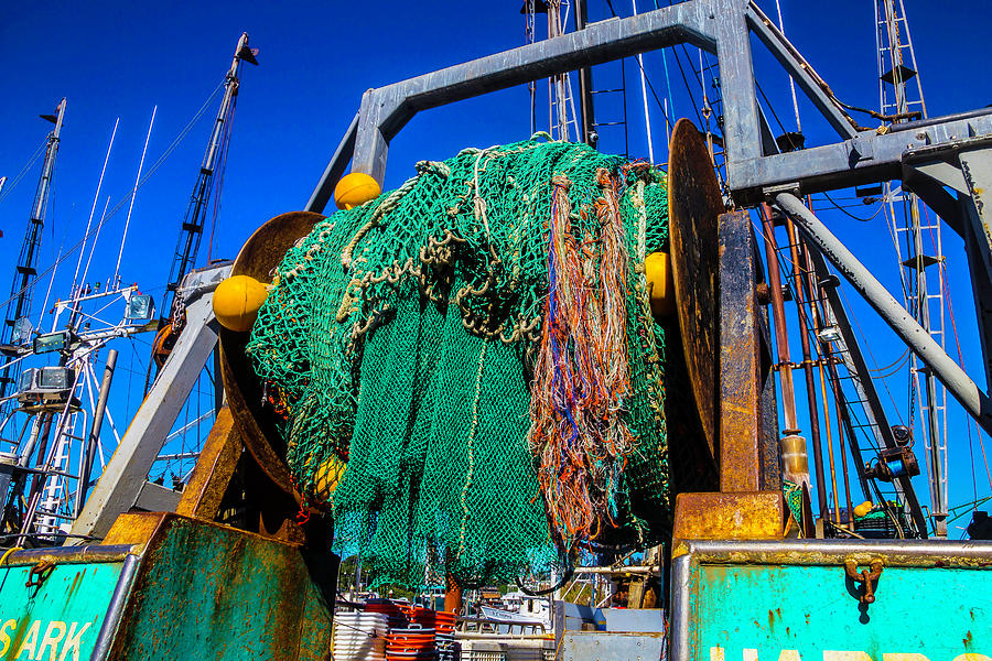 Nets On Fishing Boat Photograph by Garry Gay