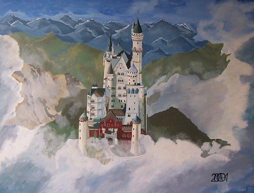 Neuschwanstein Castle Painting by Attila Nagy - Pixels