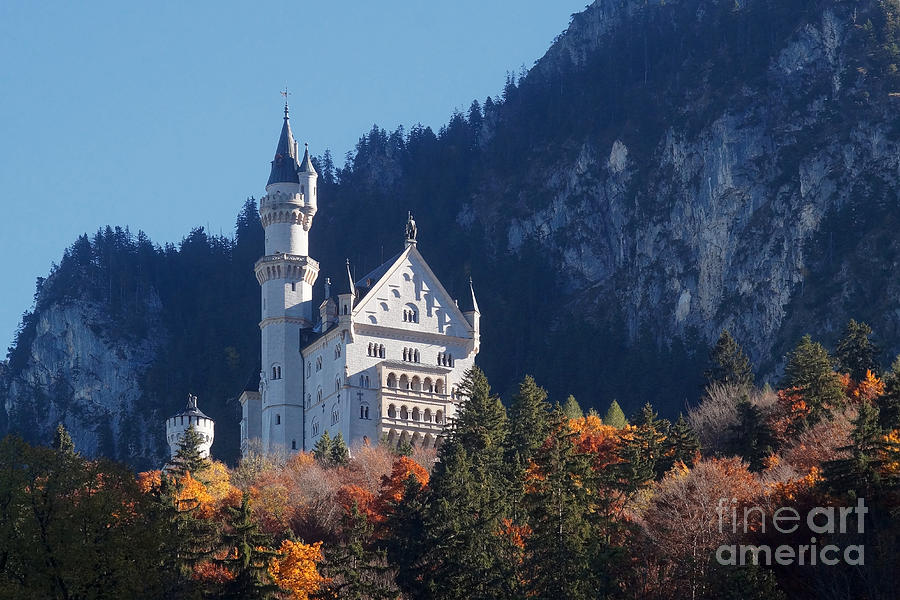 Neuschwanstein Castle Bavaria in autumn 2 Photograph by Rudi Prott