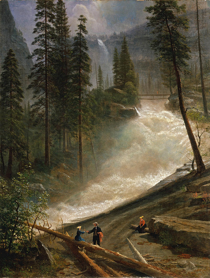 Nevada Falls. Yosemite Painting by Albert Bierstadt