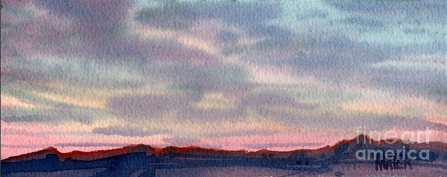 Sunset Painting - Nevada Skyline by Donald Maier