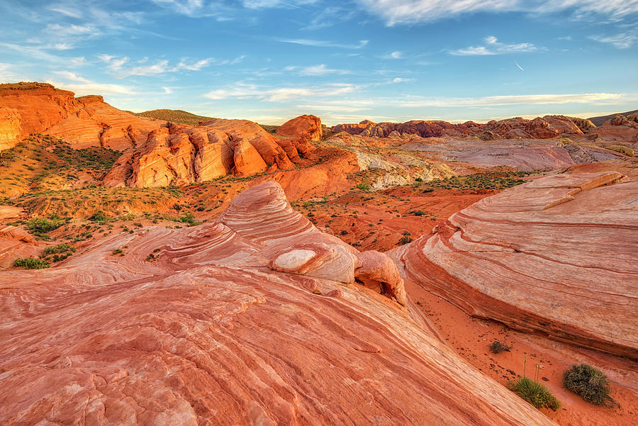 Fire Wave Landscape Valley Of Fire State Park Photograph by Joseph S Giacalone