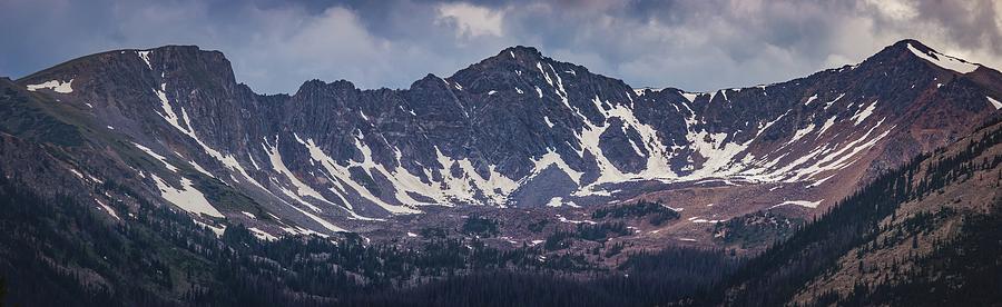 Never Summer Mountains Panorama Photograph by Andy Konieczny