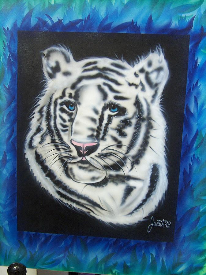 Never Tamed Tiger Painting by Artistic Endeavor Gallery Judith Lorraine White
