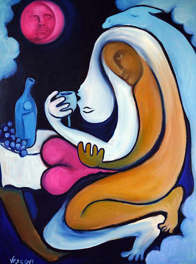 Abstract Painting - Never Tear Us Apart by Valerie Vescovi Abstract Painting - Never Tear Us Apart by Valerie Vescovi