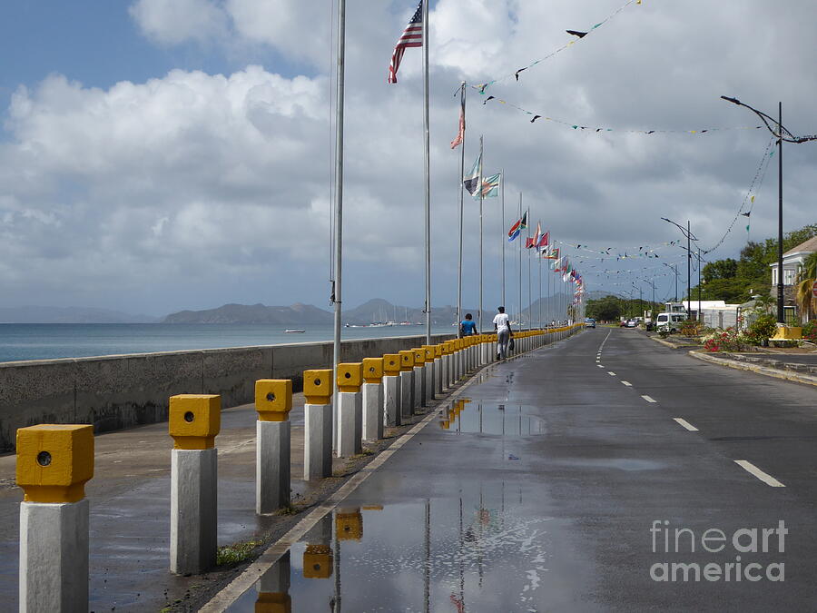 Nevis harbor road Photograph by Margaret Brooks