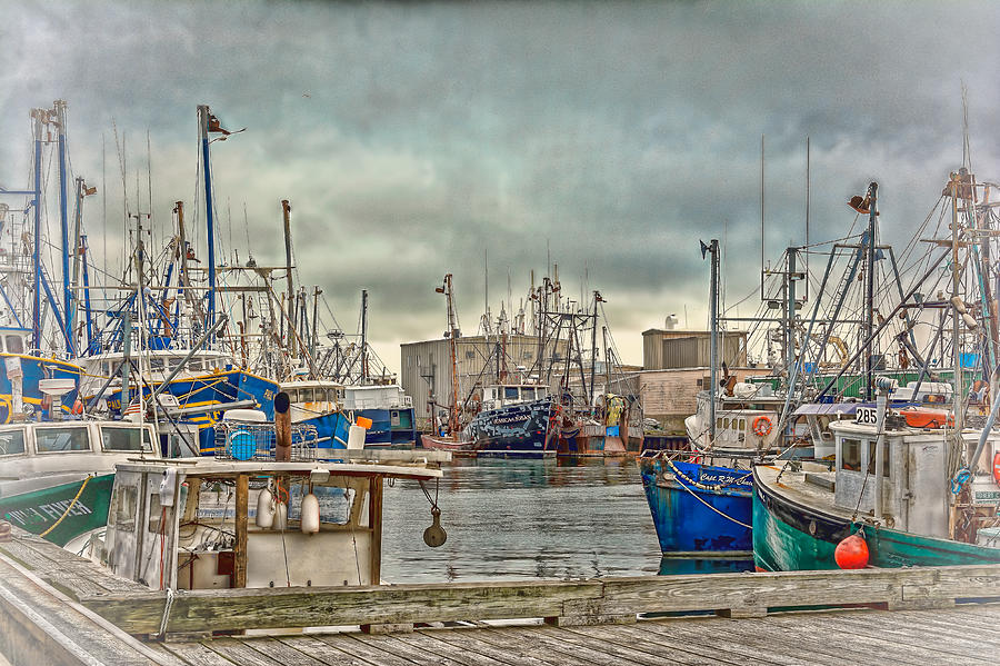 New Bedford Fishing Boats Docked Photograph