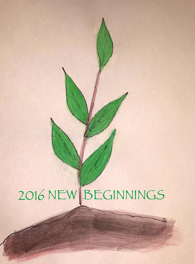 New beginnings 2016 Painting by Margaret Welsh Willowsilk