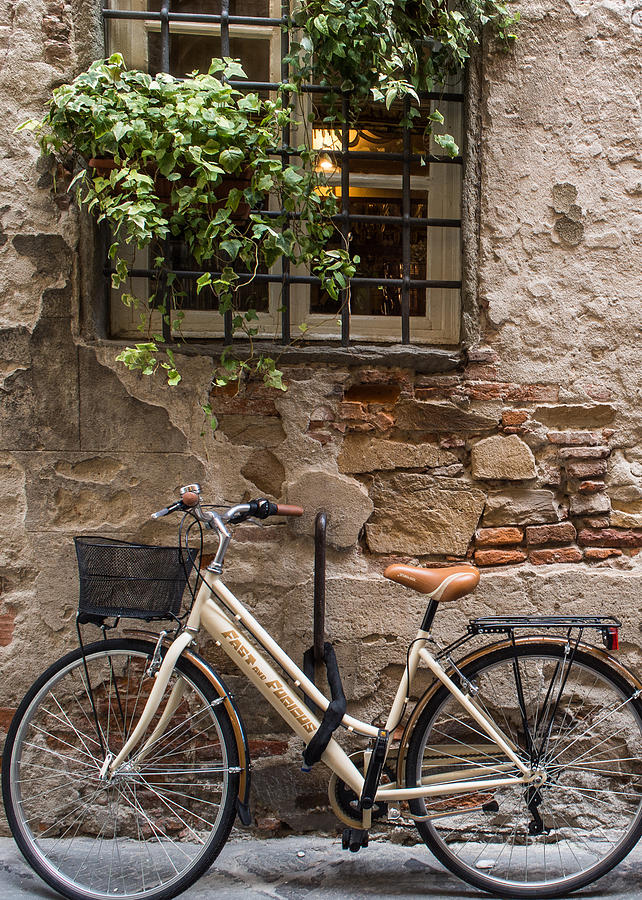 New Bike in Old Lucca Photograph by Gary Karlsen