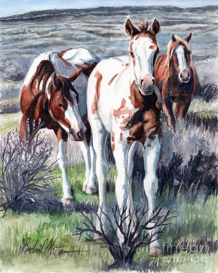 Horse Painting - New Blood by Linda L Martin
