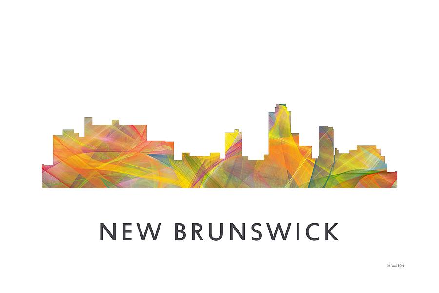 Architecture Digital Art - New Brunswick  New Jersey Skyline by Marlene Watson