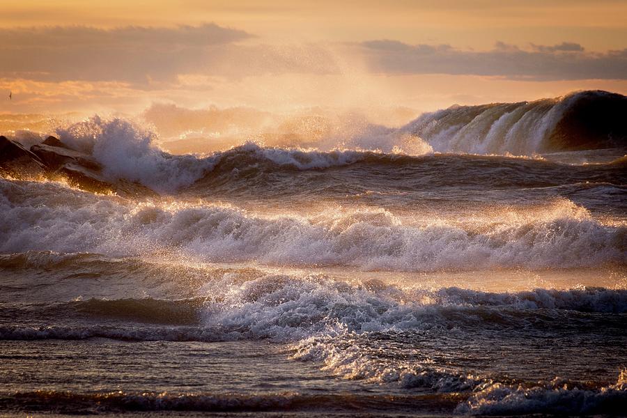 New Buffalo Beach Wavy Day Photograph by Molly Pate - Fine Art America