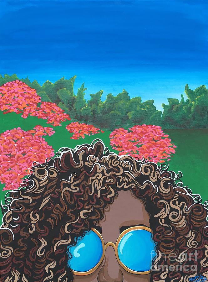 Black Girl Magic Painting - New Day by Alisha Lewis