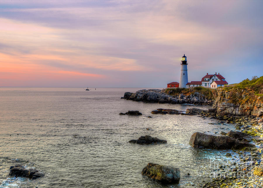 New Day at Portland Head Light Photograph by Jerry Fornarotto