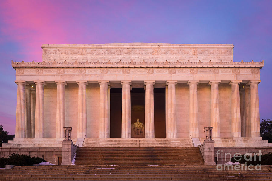 Architecture Photograph - New Day at the Lincoln Memorial by Inge Johnsson