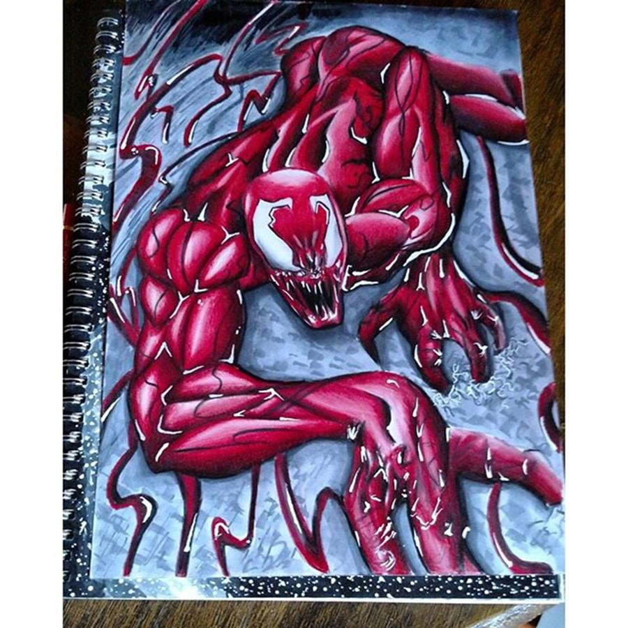 Spider-man Photograph - New Drawing, Carnage! ✏
#colorpencil by The Artist Nico Abello