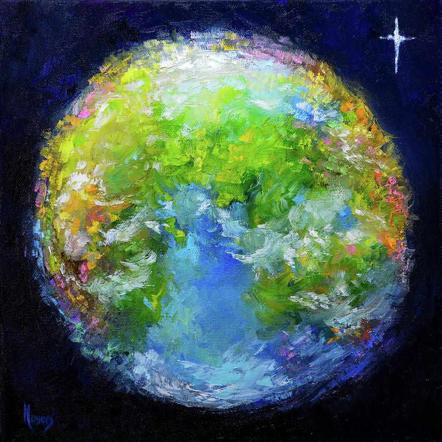 Globe Painting - New Earth by Mike Moyers