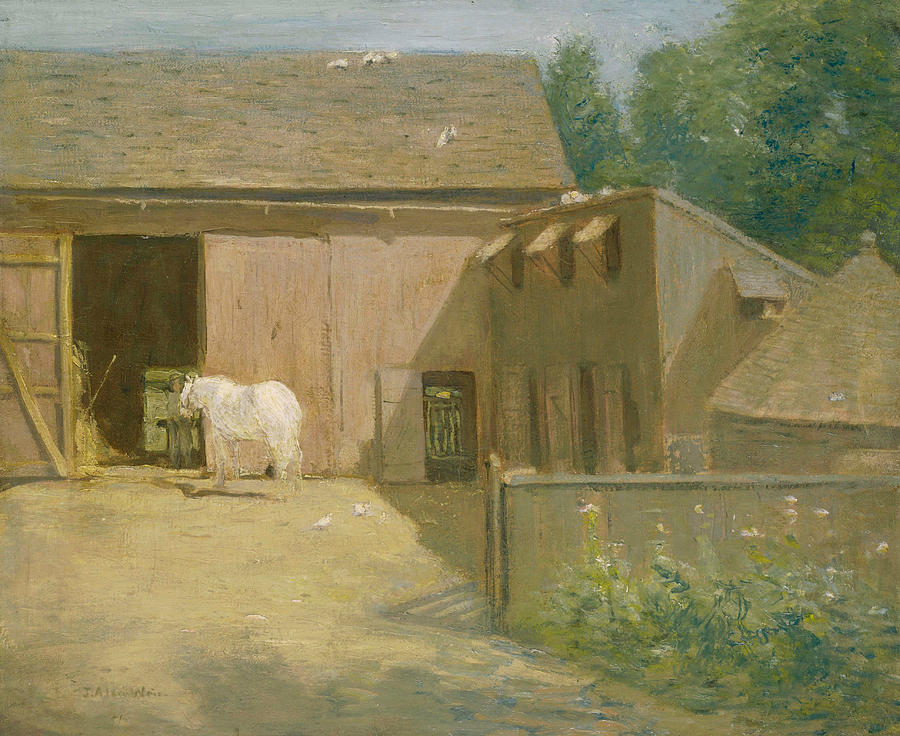 New England Barnyard Painting by Julian Alden Weir