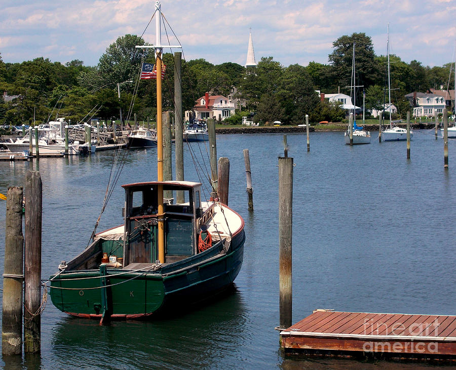 New England Harbor Summer Photograph