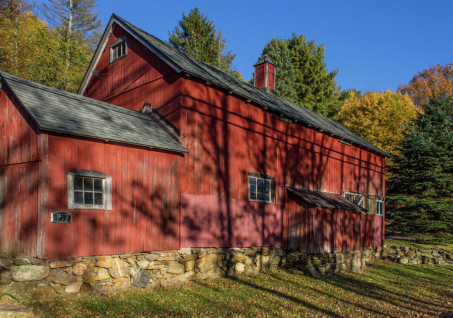 New England Historic Barn In Autumn In The Litchfield Hills Photograph