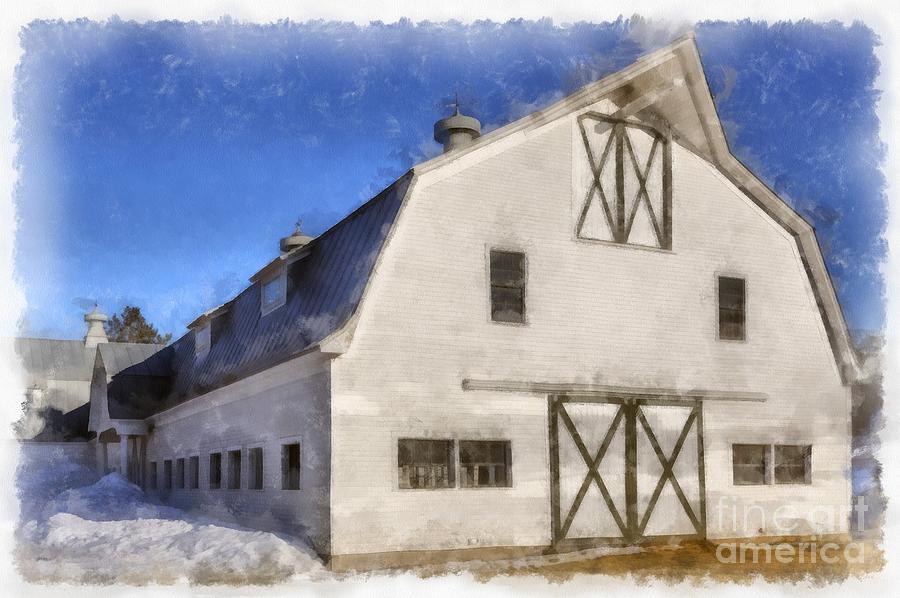 Horse Photograph - New England Horse Barn South Woodstock Vermont by Edward Fielding