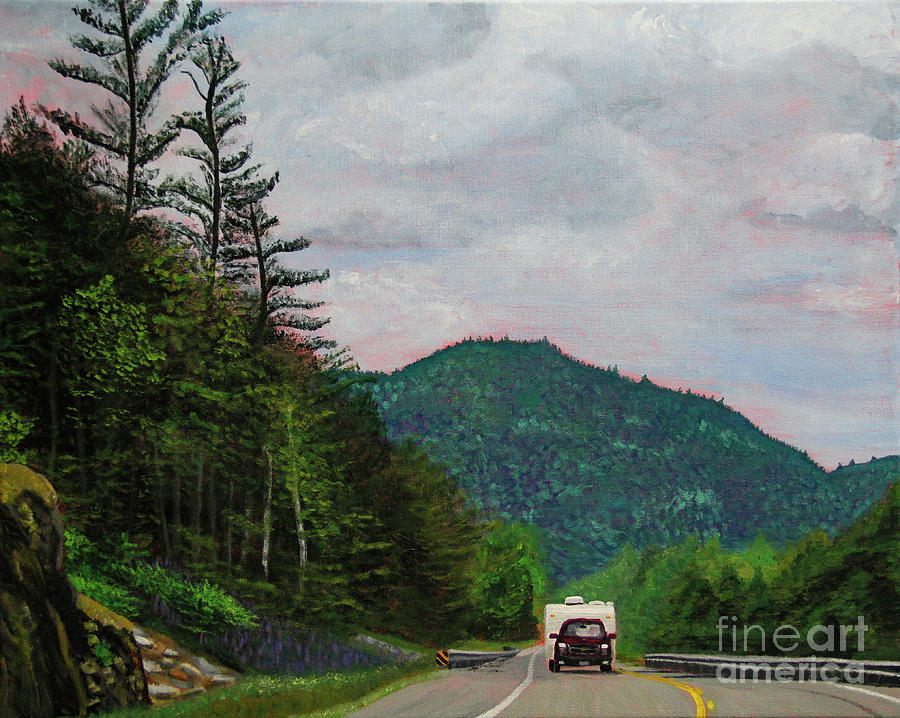 New England Journeys - Truck with Trailer Painting by Marina McLain