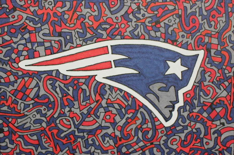 New England Patriots Art/ New England Patriots Poster/ Spray 