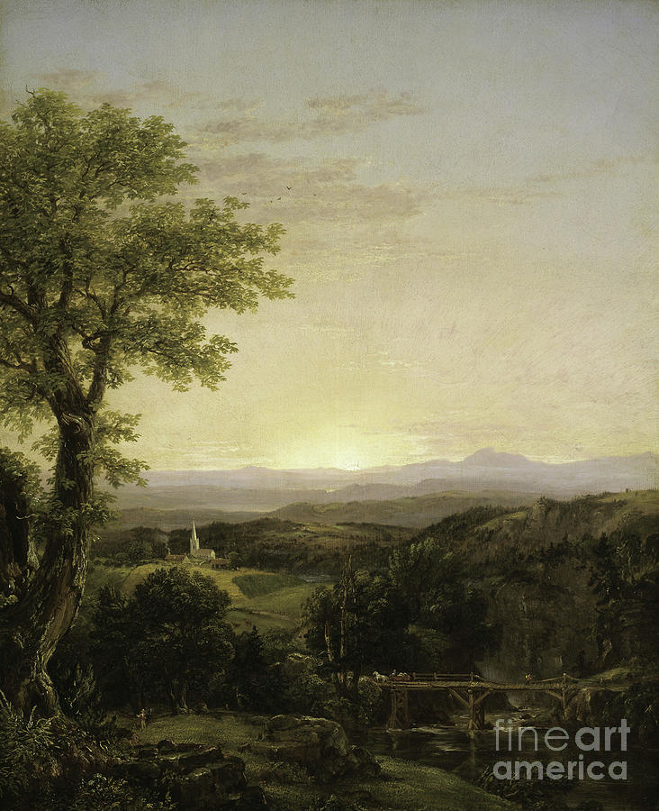 New England Scenery, 1839 by Thomas Cole Painting by Thomas Cole