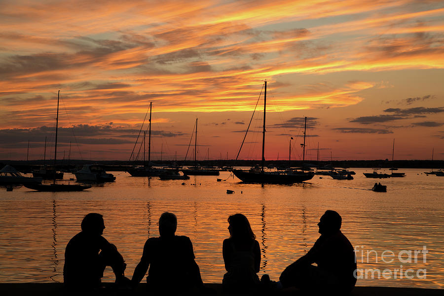 New England Sunset Silhouettes Photograph by Linda Ouellette