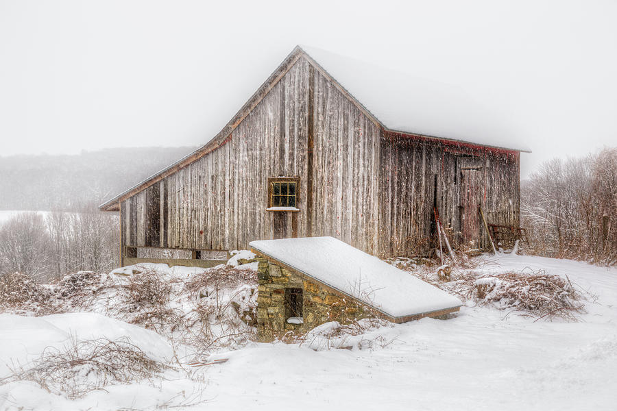 New England Winter Rustic Photograph by Bill Wakeley