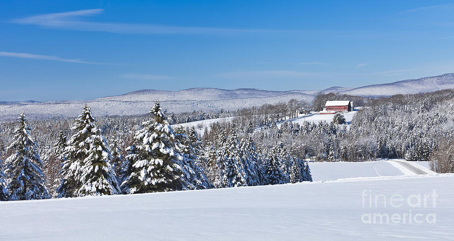 New England Winter Scenic Panorama Photograph by Alan L Graham