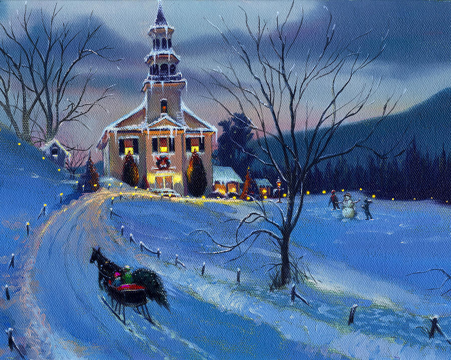 New England Winter Painting by Thomas Gala - Fine Art America