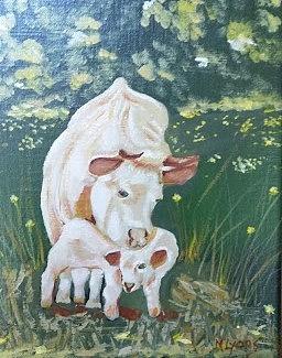 New Family Painting by Marie Lyons