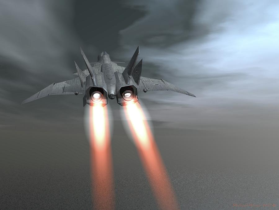 New Fighter Jet Concept Digital Art by Michael Wimer