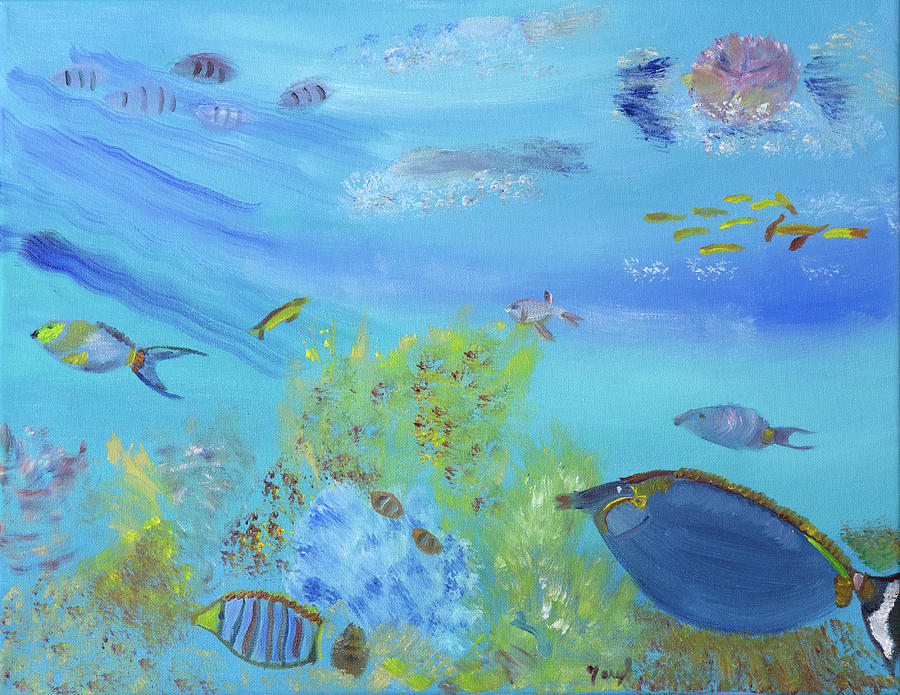 Nature Painting - In The Blue by Meryl Goudey