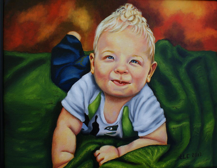 New grandson Painting by Theresa Cangelosi