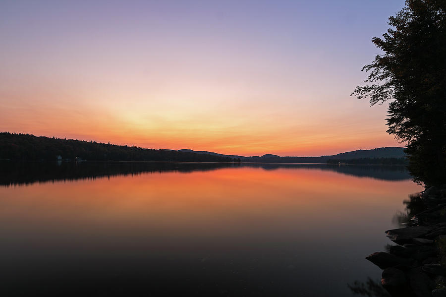New Hampshire Back Lake Sunset Photograph by Juergen Roth