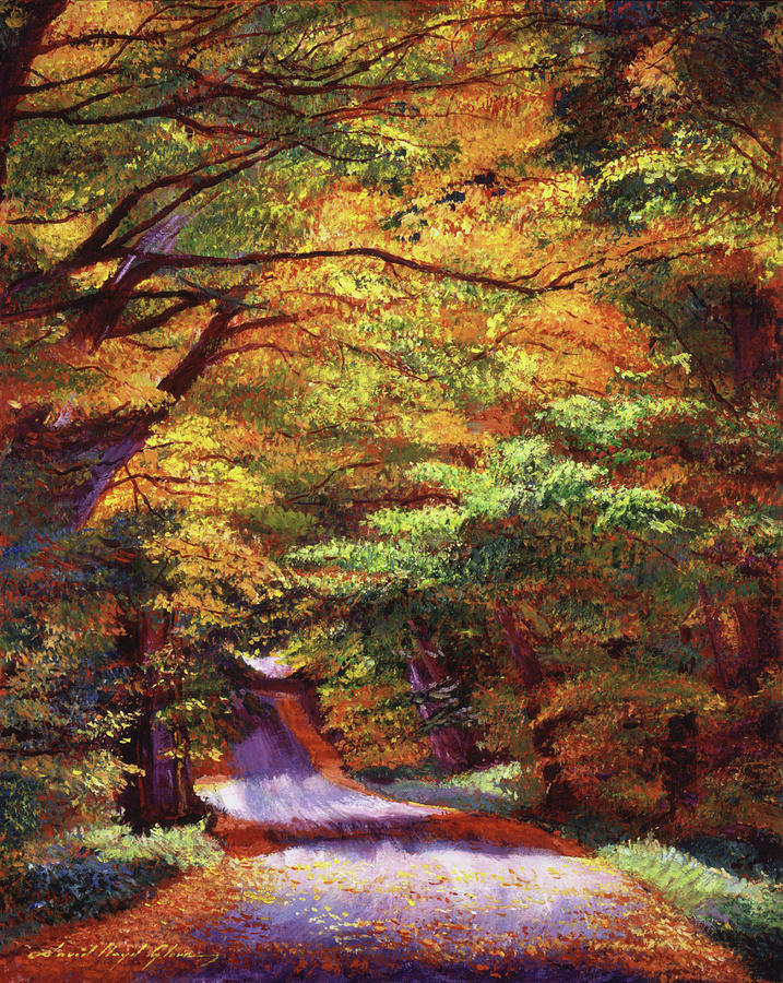 Tree Painting - New Hampshire Country by David Lloyd Glover