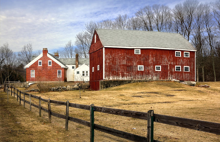 Winter Photograph - New Hampshire Farm Scene by Betty Denise