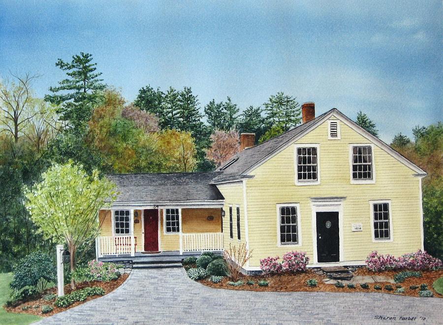 Tree Painting - New Hartford Home by Sharon Farber