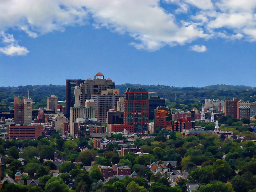 New Haven Skyline Photograph by Anthony Dezenzio