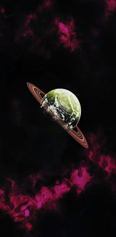 New Home in the Outer Space Painting by AM FineArtPrints