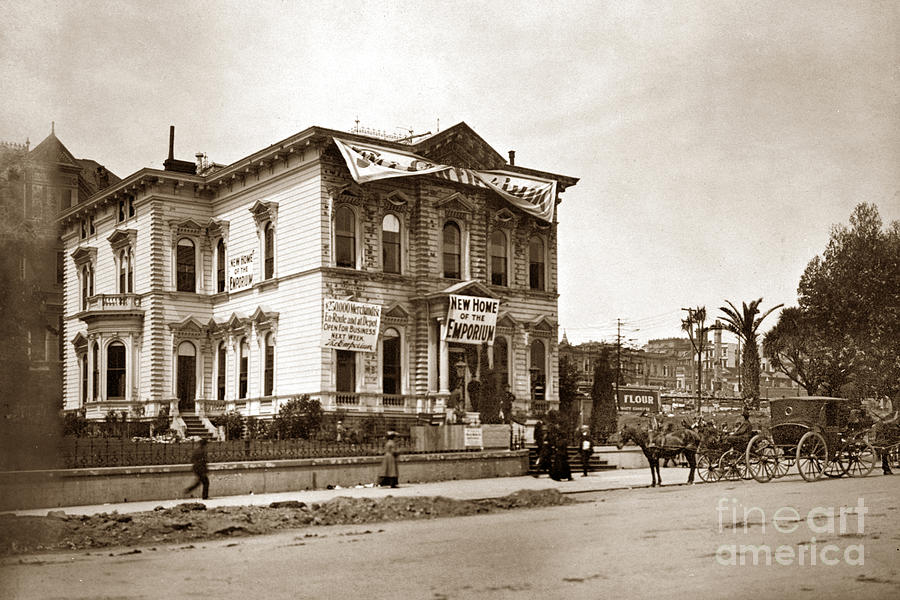 San Francisco Photograph - New Home Of The Emporium on Van Ness Avenue at Post Street May  19061 by Monterey County Historical Society